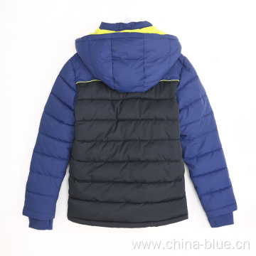 Contrast color block warm winter boys jacket